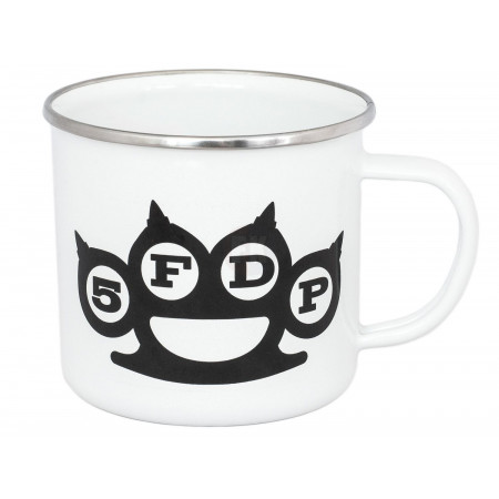 Five Finger Death Punch Enamel Mug White Logo